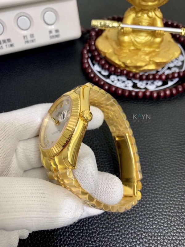 Rolex Datejust Độ Vàng khối 18k Kim Cương Thiên Nhiên
